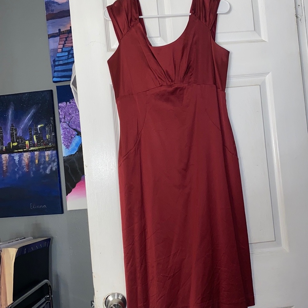 Red dress by Donna ricco New York